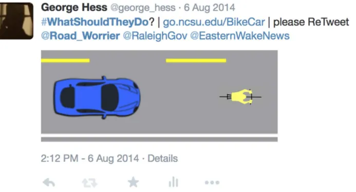 Fig 3. Example tweet. Each tweet included a request that the viewer complete our survey and retweet it and was directed at other Twitter users (the