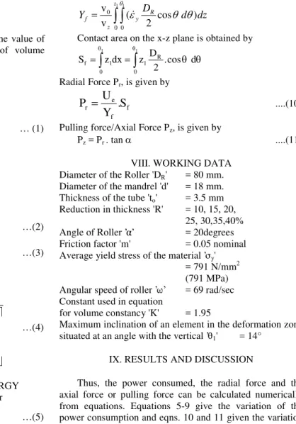 Fig. 3 : Relationship between U e  and R