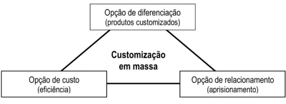 Figura 5 - Os três níveis da customização em massa 