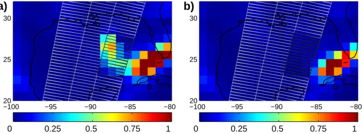 Fig. 6. FLEXPART simulations of LNO x from 27 August on (artificial units). For every flash detected by NLDN, a fixed amount of NO x was released