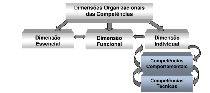 Figura 1 - Fluxo das dimensões das competências organizacionais