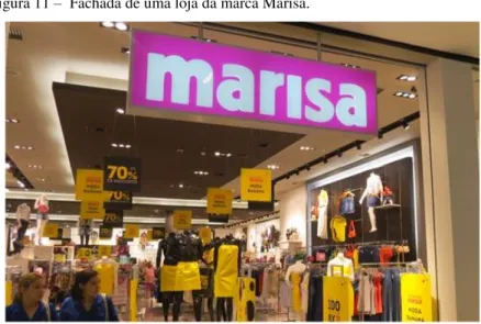Figura 11  –   Fachada de uma loja da marca Marisa. 