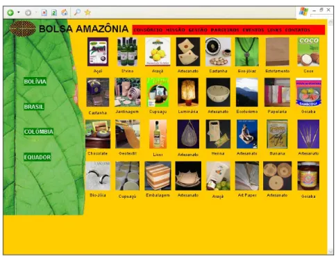 Figura 3: Interface do Programa Bolsa Amazônia  Fonte: www.bolsaamazonia.com 