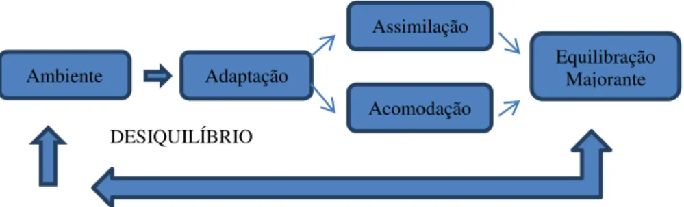 Figura 2.7 - Processo de assimilação e acomodação  Fonte: adaptado de Piaget (1996) 