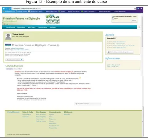 Figura 15 - Exemplo de um ambiente do curso  