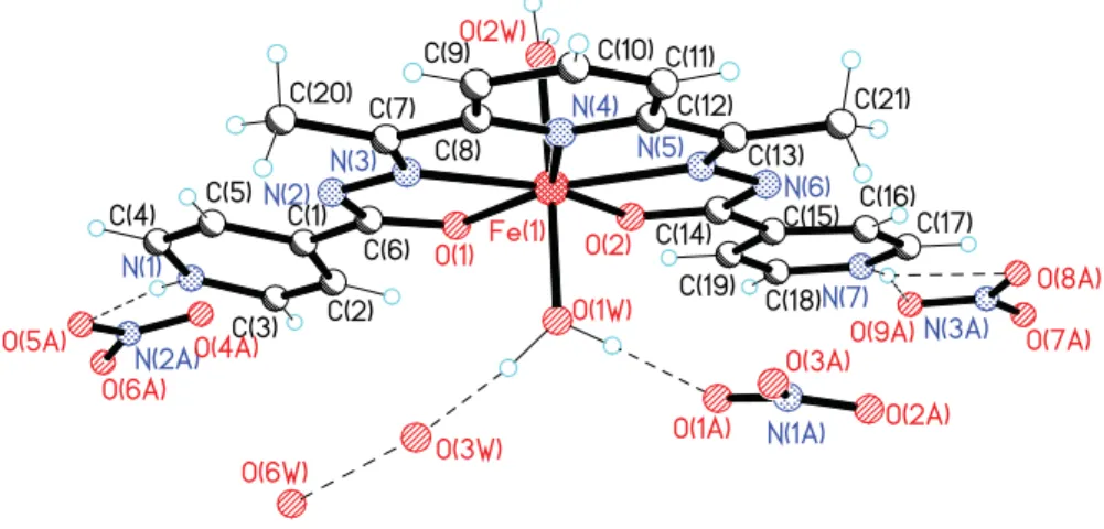 Figure 2. View of formula unit of IV with numbering scheme.