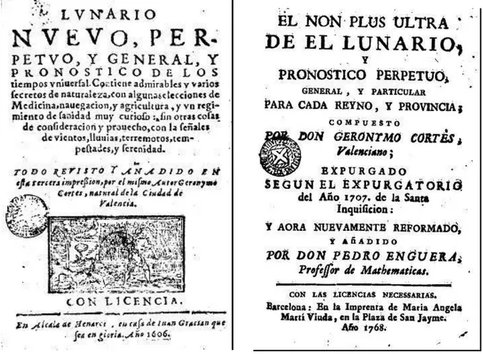 Figura 2: Frontispício do Lunário, edição espanhola de 1768  (CORTÉS, 1768).