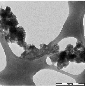 Fig 1 shows the TEM image of the raw OPA sample showing traces of carbon Black with cellular cell structure