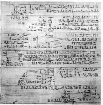 Figura 3.1: Papiro de Ahmes 1700 ACOs n´umeros racionais positivos