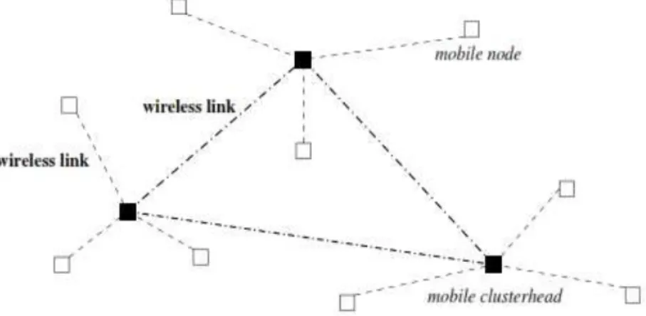 Figure 3. A Mobile Adhoc Network (MANET) 