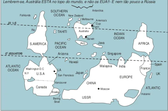 FIGURA 8 – A forma como estudantes australianos enxergam o mundo  Fonte: DAVIS, Ged, 1998, p