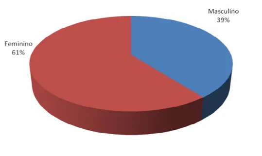 Gráfico 1 – Distribuição da Amostra por Sexo  Fonte: Dados da Pesquisa 
