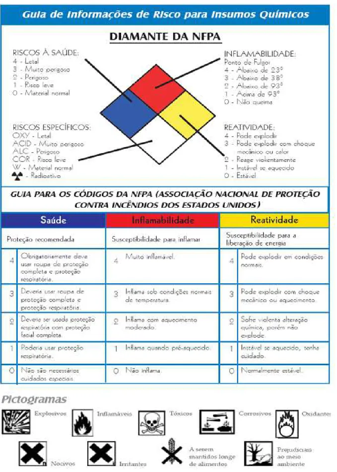 FIGURA 5 - Guia de informações de risco para insumos químicos. 