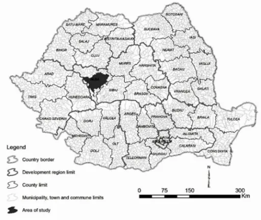 Fig. 1.  Location of the study area within the national context. 