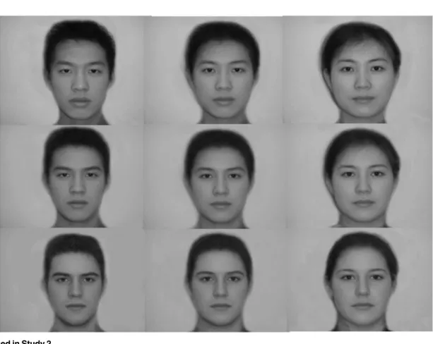 Fig 4. Examples of face blends used in Study 2.