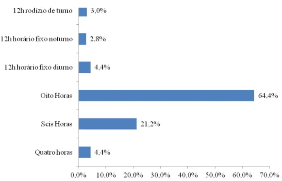 Gráfico 5 - Jornada de trabalho diária 