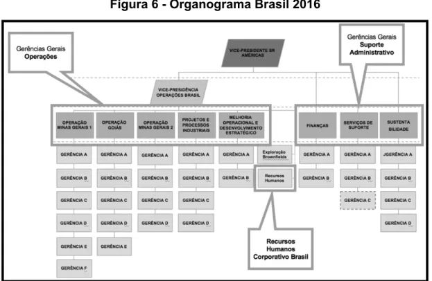 Figura 6 - Organograma Brasil 2016  