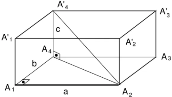 Fig. 126: Medida da diagonal do paralelep´ıpedo retˆ angulo.