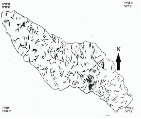 Fig. 3. Lineament diagram of Tarali river basin, Maharashtra, India