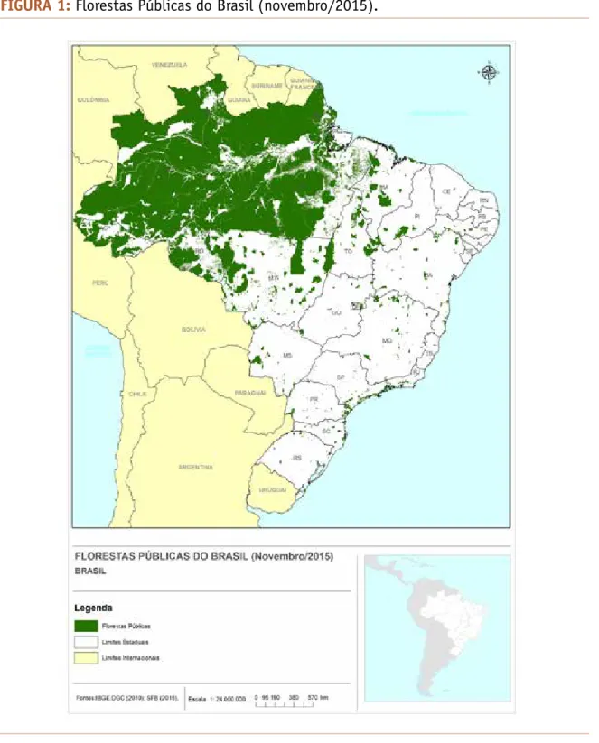 FIGURA 1: Florestas Públicas do Brasil (novembro/2015).