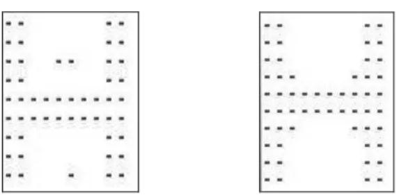 Figure 3:  Original Image of character ‘H’ with  specks of noise (left) and character image after 