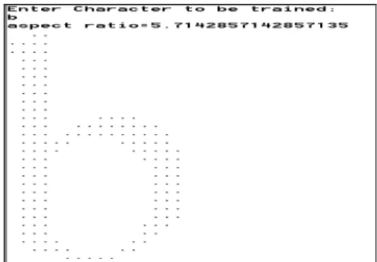 Figure 7: Original character to be trained (top)  and character after monochrome conversion 