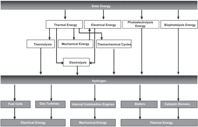 Fig. 12. Production and utilization paths of solar-hydrogen energy [26].