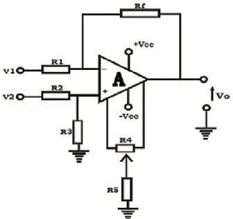 Figure 1. Circuit diagram of a differential amplifier