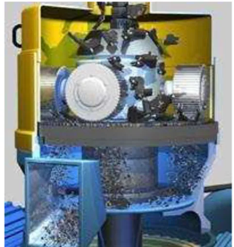 Figure 3 shows a ring  matrix  biomass pellet  press  of  the  company  CPM  and  Figure  4  a  flat  matrix  press  of  the  company  Amandus  Kahl