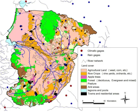 Fig. 3. Land cover map for the Flumini and Mogoro basins.