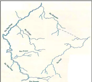 Figura 1 - Contorno hidrográfico do município de Sinop-MT  Fonte: Prefeitura Municipal (2011) 