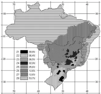 Figura 6. Mapa das zonas bioclimáticas brasileiras. Fonte: 