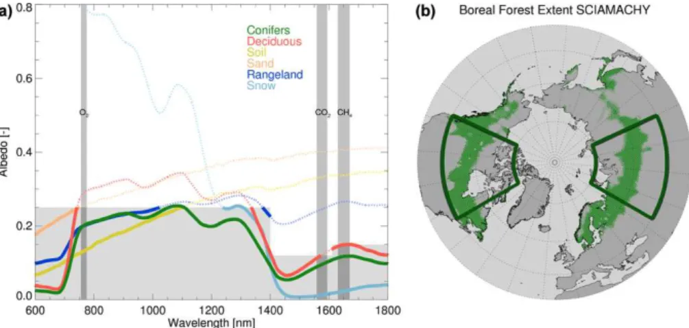 Fig. 6. Selection of the regions for the boreal forest carbon dioxide uptake analysis