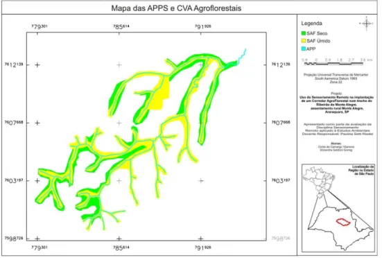Figura 8: Mapa das APPs e CVA, 1:150.000. 