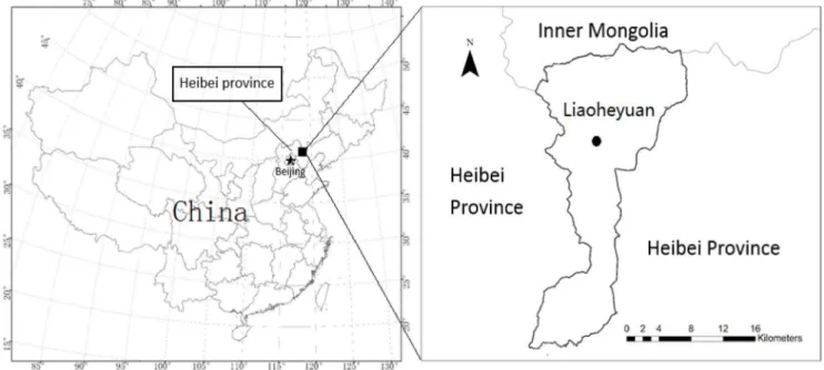 Figure 1. The location of Liaoheyuan, Hebei Province, China.