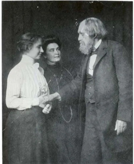 Foto 9-Helen Keller, Anne Sullivan e Edward Everett Hale em 1902