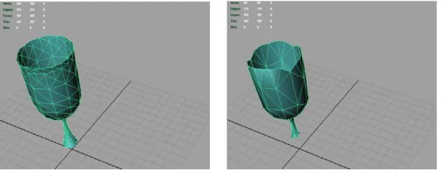 Figure 19. Simplified model with 475 edges.           Figure 20. Simplified model with 175 edges