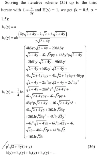 Table 2:  Value  functions for Pareto claims with λ = 2, k = 0.5, α =  1.5, p = 6, δ = 0.1  y V N 0      21.64588797  2      26.89921874  4      29.61213274  6      31.83177968  8      33.89094615  10     35.89861418  12     37.90169528  14     39.92383481
