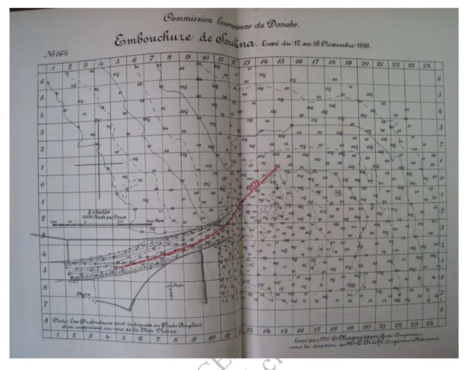 Fig.  5. Hartă prezentată de Charles Hartley – Inginer Consultant, în Protocoalele nr