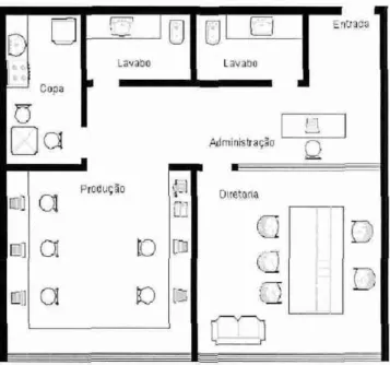 Figura  01 —  Layout da empresa  VirtuaComm. 