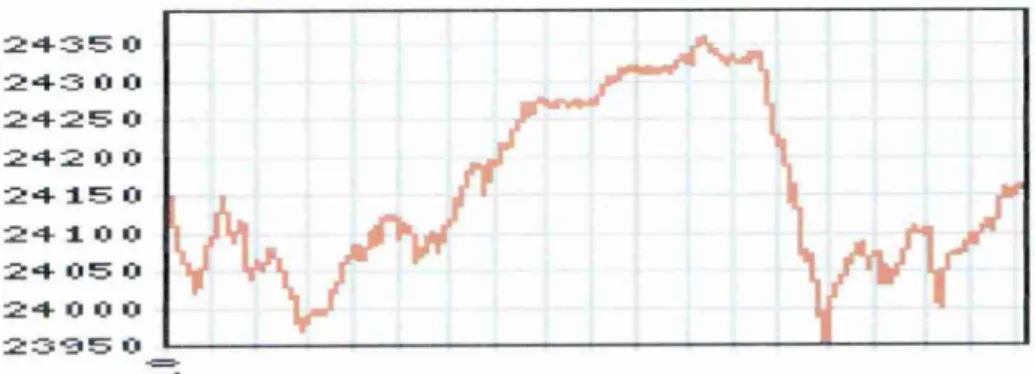 Gráfico 1 -  Intraday  Índice   Bovespa  Fonte:  BOVESPA, (2004) 