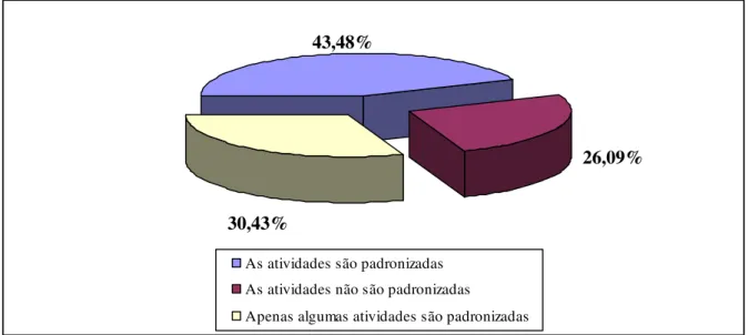 Gráfico 8: As atividades dos contadores e sua padronização  Fonte: Dados da pesquisa, 2010