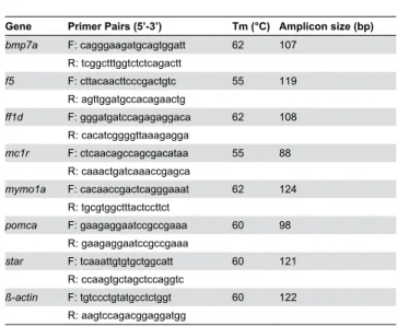 Table  4  lists  some  genes  that  were  deemed  particularly interesting  based  on  pathway  analysis  and  gene  ontology characterization of their functional grouping