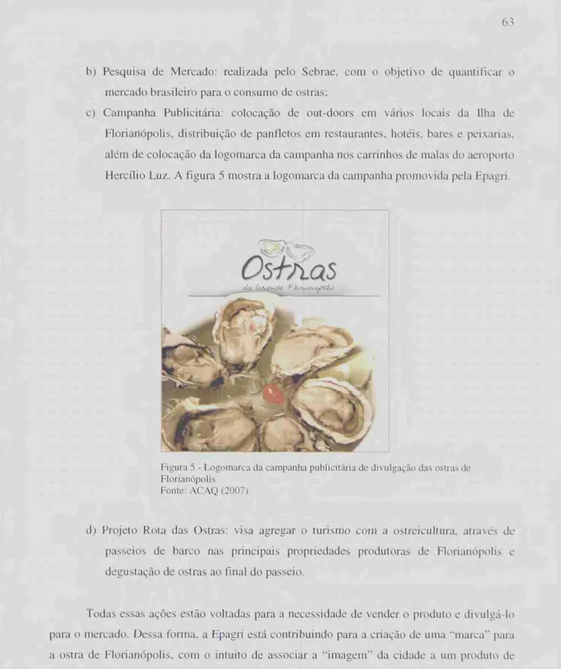 Figura 5 - Logomarca  da  campanha publicitária  de  divulgação  das  ostras  de  Florianópolis 