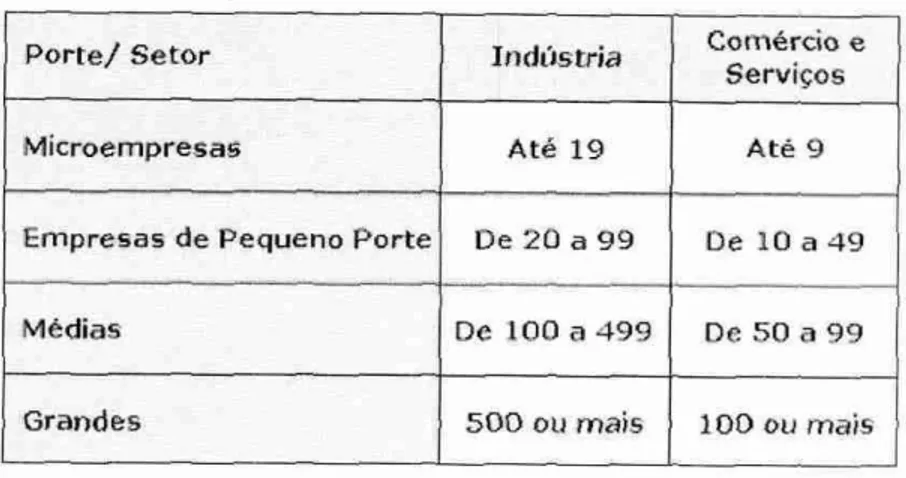 Gráfico 1 —  Número de  estabelecimentos  por porte: Brasil em  2004 