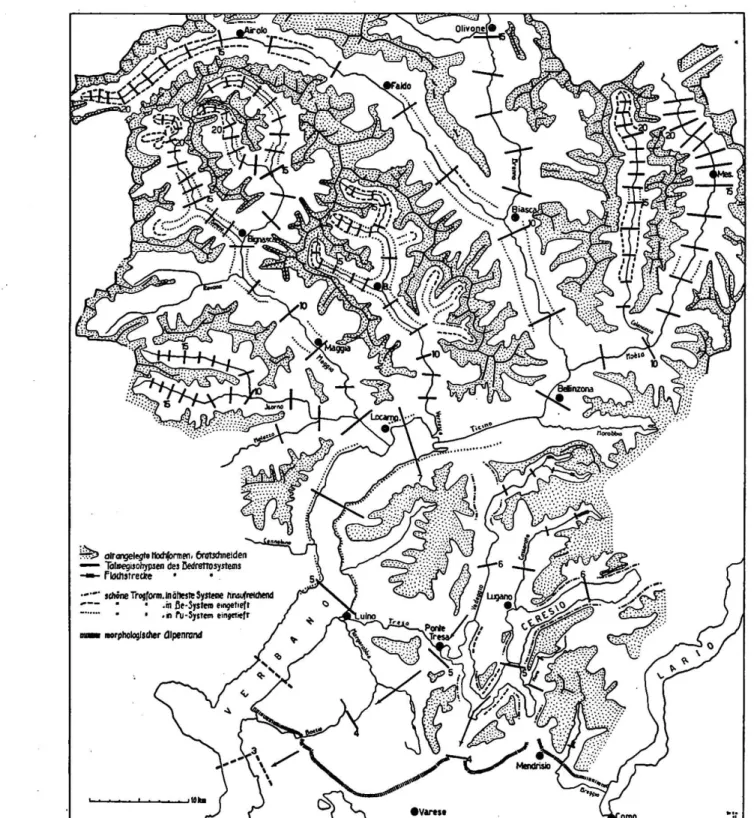 Fig. 4. Alte Flächen und Trogfonncn