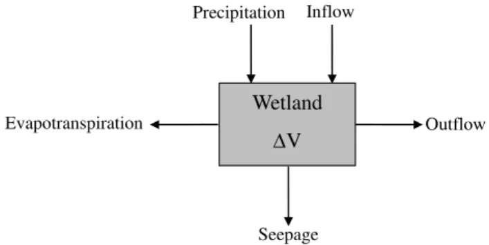 Fig. 4. A schematic diagram of hydrological processes in the Zalong wetland, Northeast China.