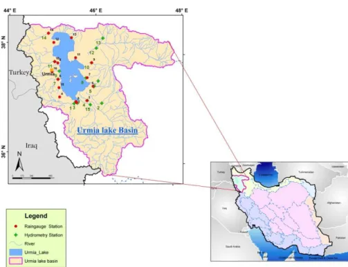 Fig. 1. Location of Urmia lake and its basin in IRAN.