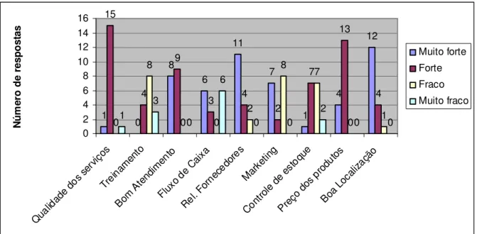 Gráfico 4: Aspectos relevantes da empresa  Fonte: Dados da pesquisa (2009). 