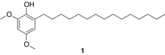 Figure 1. Structure of hierridin B (1).